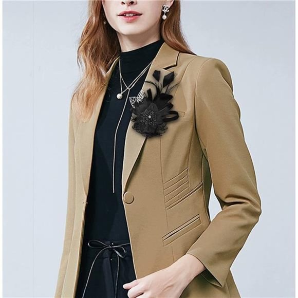 WOMEN'S Fascinator Feather Tea Party Hat N-Black - Picture 7 of 7